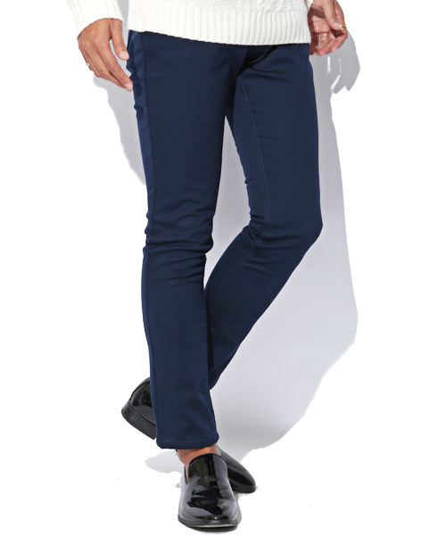 LUXSTYLE(ラグスタイル)の「裏シャギー ボンディング ストレッチ スキニーパンツ(その他パンツ・メンズ・ホワイト/ブラック/ベージュ/ネイビー/ワイン/カーキ/チャコール・S/M/L/XL)」の6枚目の写真