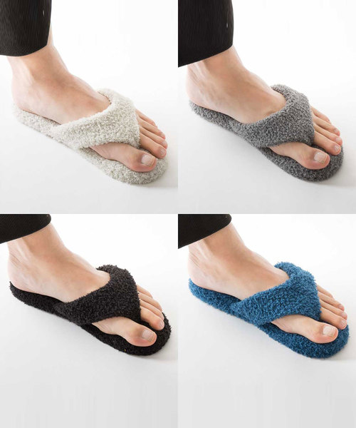 sarasa design(サラサデザイン)の「b2c パイルトングスリッパ 抗菌・防臭 Re New(ルームシューズ/スリッパ・レディース・チャコールグレー/ライトグレー/ブラック/インディゴブルー・S/M/L)」の16枚目の写真