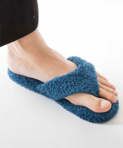 sarasa design(サラサデザイン)の「b2c パイルトングスリッパ 抗菌・防臭 Re New(ルームシューズ/スリッパ・レディース・チャコールグレー/ライトグレー/ブラック/インディゴブルー・S/M/L)」の18枚目の写真