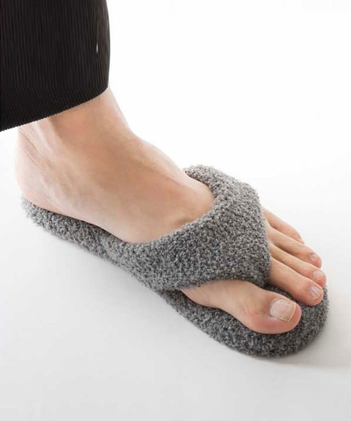 sarasa design(サラサデザイン)の「b2c パイルトングスリッパ 抗菌・防臭 Re New(ルームシューズ/スリッパ・レディース・チャコールグレー/ライトグレー/ブラック/インディゴブルー・S/M/L)」の17枚目の写真