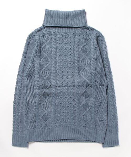 Bling Leads（ブリングリーズ）の「【Bl】【Bling Leads】ケーブルタートルニット（ニット/セーター・レディース・キャメル/ブルー系その他/ワイン/ブラック/レッド/ネイビー/ブラック系その他2/ホワイト系その他/グレー系その他/グレー系その他2/ブラック系その他/アイボリー/ベージュ/ブラウン/ライトパープル/ブルー系/グリーン系/その他/その他2・LARGE/MEDIUM/X-LARGE）」の13枚目の写真