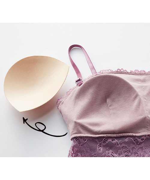 Lingerie by GeeRA（ランジェリーバイジーラ）の「スカラップレースカップ付ベアトップ（その他アンダーウェア/インナー・レディース・ブラック/オフホワイト/ネイビー/ピンク・X-LARGE/SMALL/LARGE/MEDIUM）」の8枚目の写真