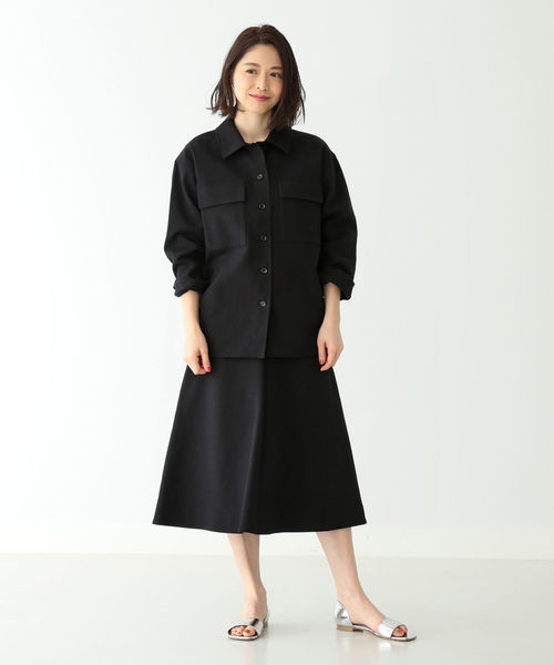 Demi-Luxe BEAMS 定価2万 洗える ダブルコットンオーバーシャツ Demi-Luxe BEAMS 定価2万 洗える ダブルコットンオーバーシャツ