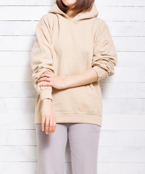 JERZEES(ジャージーズ)の「【Ir】【JERZEES】後染P/Oパーカー(パーカー・レディース・ベージュ/パープル/ピンク/イエロー/ブルー/グリーン・MEDIUM/LARGE/X-LARGE)」の1枚目の写真