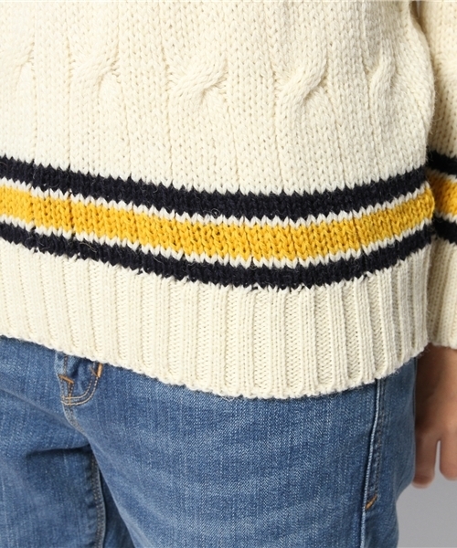 green label relaxing（グリーンレーベルリラクシング）の「Highland club cricket ニット（ニット/セーター・レディース・イエロー/ネイビー・フリー）」の8枚目の写真