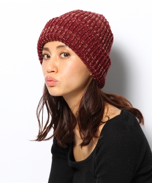 ROSE BUD(ローズバッド)の「(NY HAT) 4710 MARL LBJ (ニットキャップ/ビーニー・レディース・ブラック/バーガンディー/オリーブ・ONE SIZE)」の8枚目の写真