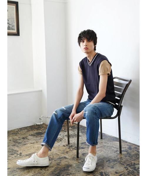 CRAFT STANDARD BOUTIQUE（クラフトスタンダードブティック）の「ストレ-トデニムリメイクパンツ ☆○（デニムパンツ・メンズ・ブルー系その他・S/M/L）」の19枚目の写真