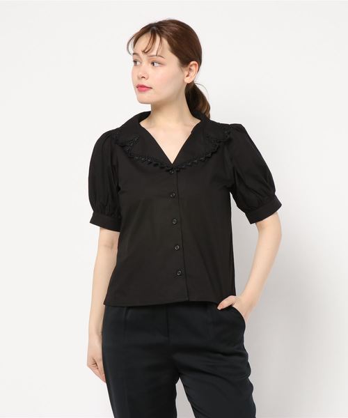 one after another NICE CLAUP(ワンアフターアナザーナイスクラップ)の「ハートレース ブラウス(シャツ/ブラウス・レディース・ブラック/ベージュ/オフホワイト・FREE)」の10枚目の写真