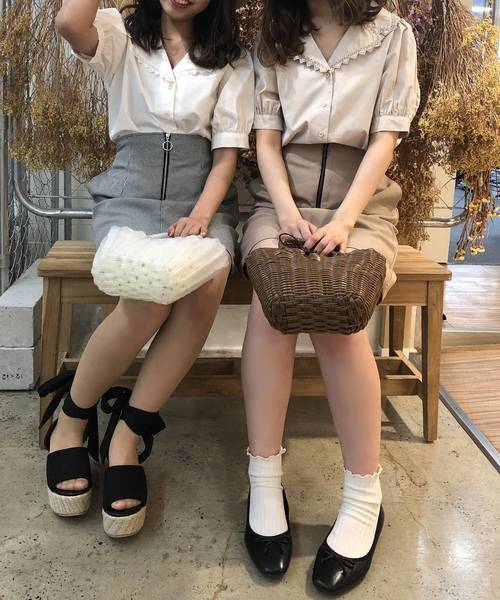 one after another NICE CLAUP(ワンアフターアナザーナイスクラップ)の「ハートレース ブラウス(シャツ/ブラウス・レディース・ブラック/ベージュ/オフホワイト・FREE)」の14枚目の写真