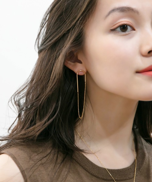Phoebe(フィービィー)の「アーバンシャイニーチェーンピアス(ピアス(両耳用))」|ゴールド