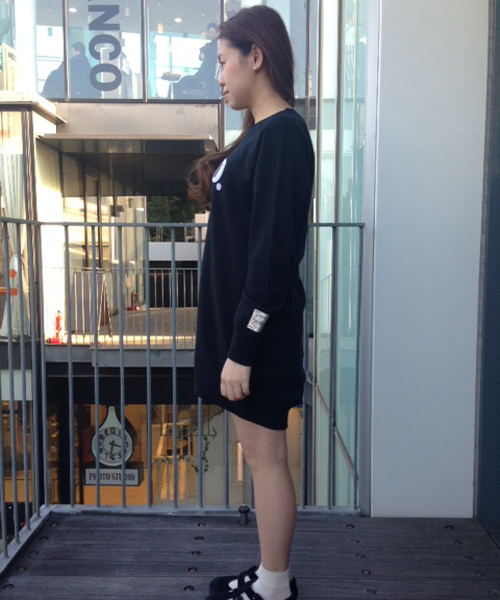 MILKFED.（ミルクフェド）の「SWEAT LOOSE DRESS（ワンピース・レディース・ブラック/ネイビー/ピンク・MEDIUM/SMALL）」の7枚目の写真