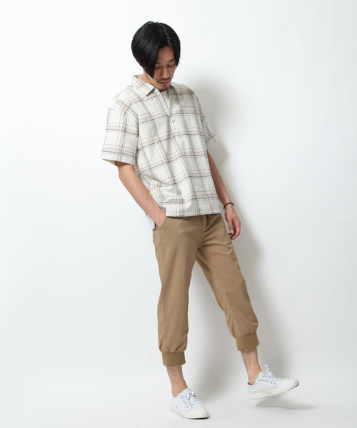 ZIP FIVE（ジップファイブ）の「【ZIP FIVE】ポリストレッチクロップドジョガーパンツ（その他パンツ・メンズ・ブラック/ベージュ/ネイビー・SMALL/MEDIUM/LARGE/X-LARGE）」の5枚目の写真