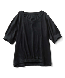 リブ イン コンフォート きちんとブラウス見え!上品シャリ感カットソープルオーバー