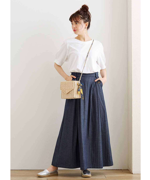 Live in comfort（リブインコンフォート）の「リブ　イン　コンフォート　きちんとブラウス見え！上品シャリ感カットソープルオーバー（Tシャツ/カットソー・レディース・オフホワイト/ピンク/ホワイト×ブラック/ブラック・MEDIUM/X-LARGE/XXX-LARGE/SMALL/LARGE/XX-LARGE）」の7枚目の写真