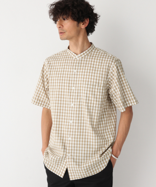 GLOBAL WORK（グローバルワーク）の「パナマバンドカラーシャツ/840002（シャツ/ブラウス・メンズ・ライトグリーン/ホワイト/ネイビー/その他1/ベージュ・MEDIUM/SMALL/X-LARGE/LARGE）」の15枚目の写真