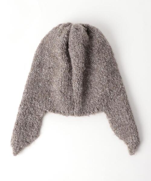 BEAUTY&YOUTH UNITED ARROWS（ビューティーアンドユースユナイテッドアローズ）の「【別注】＜GRILLO＞イヤーニットキャップ о（ニットキャップ/ビーニー・レディース・ブラック/モカ・FREE）」の3枚目の写真