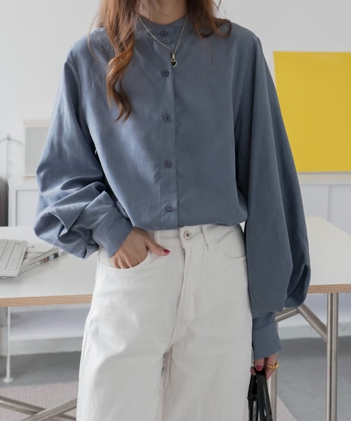 セール】ボリュームスリーブ シャツブラウス（シャツ/ブラウス