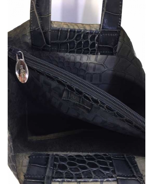 ブランド古着】クロコ型押しハンドバッグ（ハンドバッグ）｜FURLA