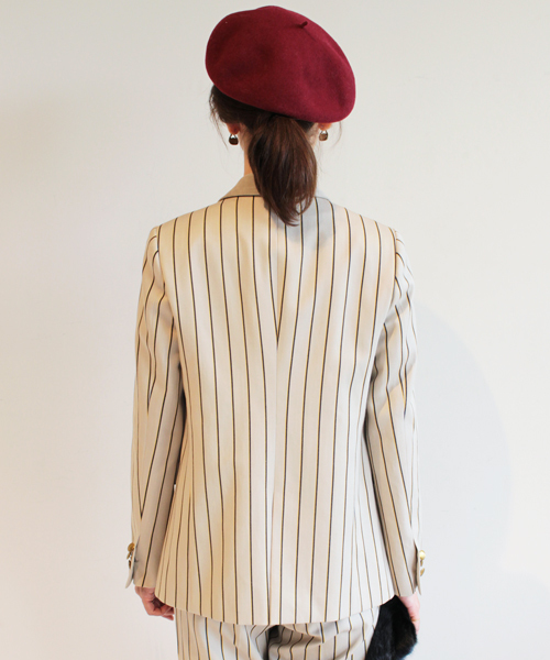 BEAUTY&YOUTH UNITED ARROWS（ビューティーアンドユースユナイテッドアローズ）の「BYTU ∵レジメンストライプジャケット◆（テーラードジャケット・レディース・ナチュラル・38/36）」の8枚目の写真