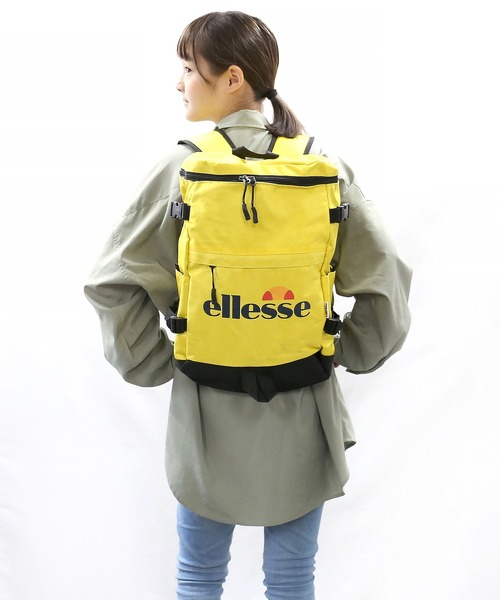 ellesse(エレッセ)の「【ellesse/エレッセ】ボックスバックパック(バックパック/リュック・レディース・ブラック/ホワイト/イエロー/ネイビー・FREE)」の2枚目の写真