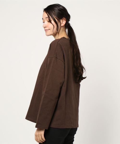 one after another NICE CLAUP（ワンアフターアナザーナイスクラップ）の「アソートロゴロンT（Tシャツ/カットソー・レディース・ブラウン/オフホワイト/カーキ/ベージュ・FREE）」の6枚目の写真