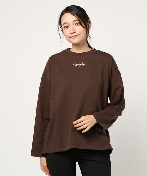 one after another NICE CLAUP（ワンアフターアナザーナイスクラップ）の「アソートロゴロンT（Tシャツ/カットソー・レディース・ブラウン/オフホワイト/カーキ/ベージュ・FREE）」の20枚目の写真