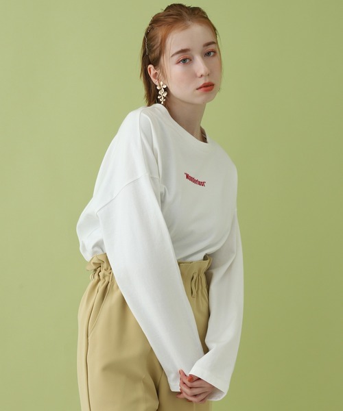 one after another NICE CLAUP（ワンアフターアナザーナイスクラップ）の「アソートロゴロンT（Tシャツ/カットソー・レディース・ブラウン/オフホワイト/カーキ/ベージュ・FREE）」の21枚目の写真