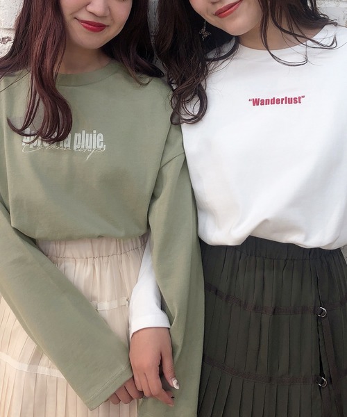 one after another NICE CLAUP（ワンアフターアナザーナイスクラップ）の「アソートロゴロンT（Tシャツ/カットソー・レディース・ブラウン/オフホワイト/カーキ/ベージュ・FREE）」の17枚目の写真
