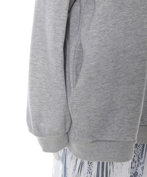fifth(フィフス)の「裏起毛レースドッキングスウェットワンピース(ワンピース・レディース・ブラック/グレー・MEDIUM)」の10枚目の写真