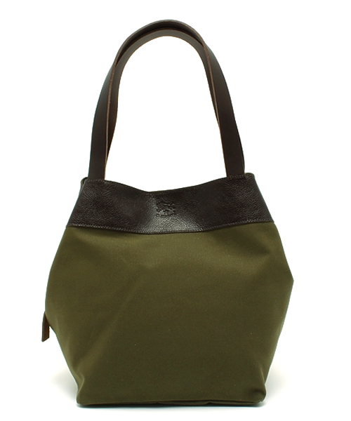 IL BISONTE(イルビゾンテ)の「IL BISONTE / CANVAS x LEATHER / TOTEBAG(トートバッグ・レディース・その他1/ライトブラウン/ブラックミックス/レッド/ブラック系その他/グリーン系その他/ブラック×ブラック・FREE)」の7枚目の写真