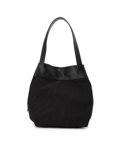 IL BISONTE(イルビゾンテ)の「IL BISONTE / CANVAS x LEATHER / トートバッグ(トートバッグ・レディース・その他1/ライトブラウン/ブラックミックス/レッド/ブラック系その他/グリーン系その他/ブラック×ブラック・FREE)」の3枚目の写真