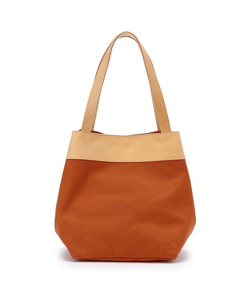 IL BISONTE(イルビゾンテ)の「IL BISONTE / CANVAS x LEATHER / トートバッグ(トートバッグ・レディース・その他1/ライトブラウン/ブラックミックス/レッド/ブラック系その他/グリーン系その他/ブラック×ブラック・FREE)」の9枚目の写真