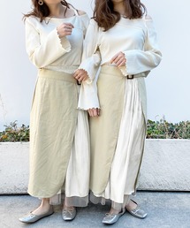 エプロンデザイン巻きスカート