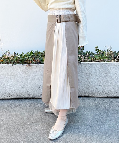 PairPair（ペアペア）の「エプロンデザイン巻きスカート（スカート・レディース・ベージュ/モカ・FREE）」の11枚目の写真