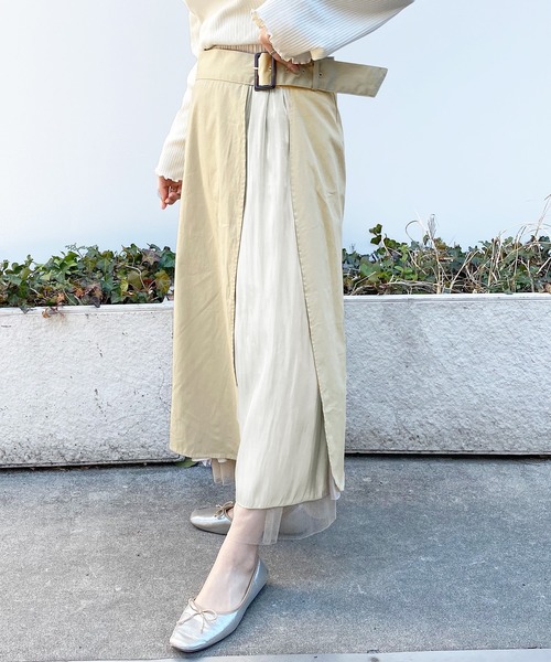 PairPair（ペアペア）の「エプロンデザイン巻きスカート（スカート・レディース・ベージュ/モカ・FREE）」の15枚目の写真