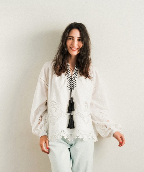 セール】Marie Miller LACE OVER BLOUSE (マリー ミラー レース 