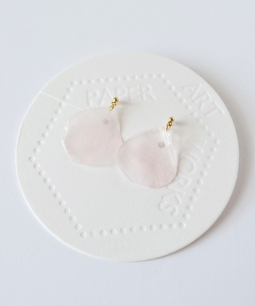 tone(トーン)の「【PAPER ART WORKS】sheer petal(ピアス(両耳用)・レディース・ピンク/オレンジ/ラベンダー/グリーン系その他/イエロー系その他・FREE)」の9枚目の写真