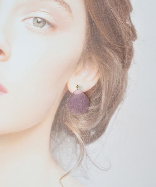 tone(トーン)の「【PAPER ART WORKS】sheer petal(ピアス(両耳用)・レディース・ピンク/オレンジ/ラベンダー/グリーン系その他/イエロー系その他・FREE)」の14枚目の写真