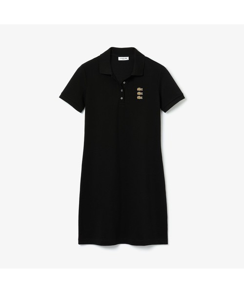 セール スリムフィット トリプルワニロゴパッチポロドレス シャツワンピース Lacoste ラコステ のファッション通販 Zozotown