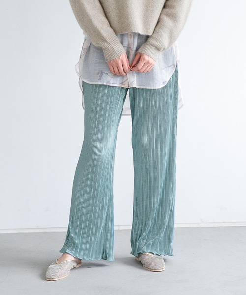 A part by(アパートバイ)の「Pワッシャープリーツパンツ2 911236(その他パンツ・レディース・ブラウン/ベージュ/ブルー/イエロー/オレンジ/ライトグリーン/ブラック・FREE)」の5枚目の写真