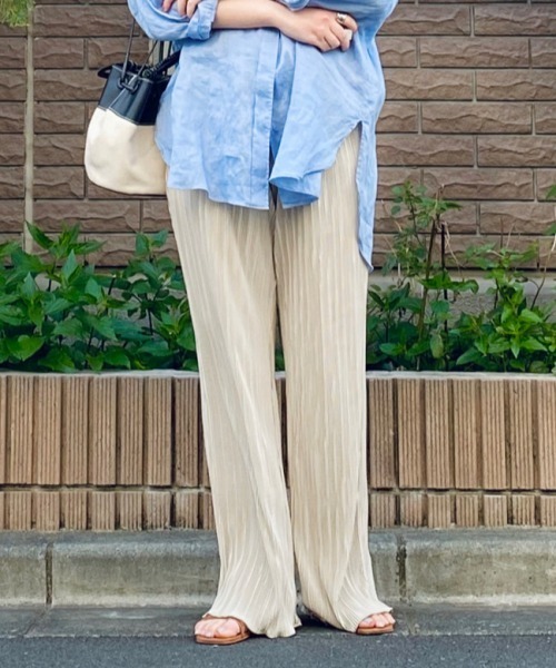 A part by(アパートバイ)の「Pワッシャープリーツパンツ2 911236(その他パンツ・レディース・ブラウン/ベージュ/ブルー/イエロー/オレンジ/ライトグリーン/ブラック・FREE)」の19枚目の写真