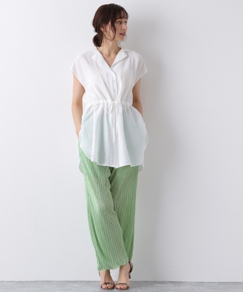 A part by(アパートバイ)の「Pワッシャープリーツパンツ2 911236(その他パンツ・レディース・ブラウン/ベージュ/ブルー/イエロー/オレンジ/ライトグリーン/ブラック・FREE)」の18枚目の写真