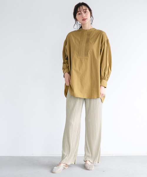 A part by(アパートバイ)の「Pワッシャープリーツパンツ2 911236(その他パンツ・レディース・ブラウン/ベージュ/ブルー/イエロー/オレンジ/ライトグリーン/ブラック・FREE)」の21枚目の写真