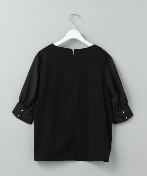 WORK TRIP OUTFITS GREEN LABEL RELAXING（ワークトリップアウトフィッツグリーンレーベル リラクシング）の「【WORK TRIP OUTFITS】★WTO CS 布帛ポンチ コンビ プルオーバー（Tシャツ/カットソー・レディース・オフホワイト/ナチュラル/ブラック・FREE）」の12枚目の写真