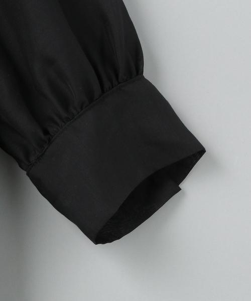 WORK TRIP OUTFITS GREEN LABEL RELAXING（ワークトリップアウトフィッツグリーンレーベル リラクシング）の「【WORK TRIP OUTFITS】★WTO CS 布帛ポンチ コンビ プルオーバー（Tシャツ/カットソー・レディース・オフホワイト/ナチュラル/ブラック・FREE）」の10枚目の写真
