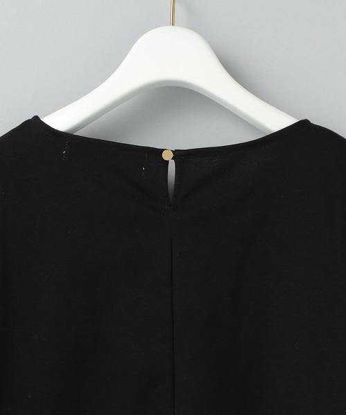 WORK TRIP OUTFITS GREEN LABEL RELAXING（ワークトリップアウトフィッツグリーンレーベル リラクシング）の「【WORK TRIP OUTFITS】★WTO CS 布帛ポンチ コンビ プルオーバー（Tシャツ/カットソー・レディース・オフホワイト/ナチュラル/ブラック・FREE）」の8枚目の写真