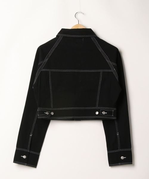 ENVYM（アンビー）の「ステッチショートＪＫⅡ（カバーオール・レディース・ブラック/ベージュ・FREE）」の3枚目の写真