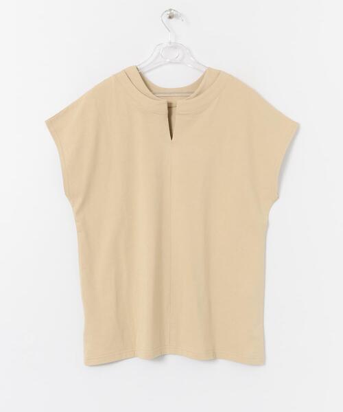 LAATO(ラート)の「CREW-NECK T-SHIRTS(Tシャツ/カットソー・レディース・ホワイト/ベージュ/ブラウン・FREE)」の9枚目の写真
