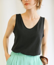 【カラバリ豊富】Uネックリラックスタンクトップ