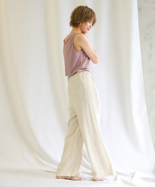 select MOCA（セレクトモカ）の「【カラバリ豊富】Uネックリラックスタンクトップ（タンクトップ・レディース・ブラック/ベージュ/オフホワイト/ライトグリーン/マスタード/ライラック/レンガ・FREE）」の22枚目の写真